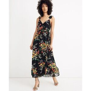 NWT Madewell Dress Maxi Floral Sleeveless Multicolor